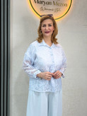 شومیز شیشه ای گل دار